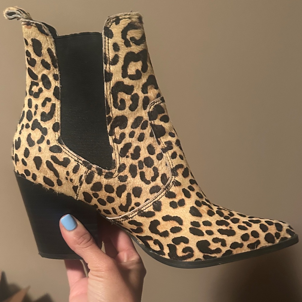 Steve Madden Leopard Print Ankle Booties